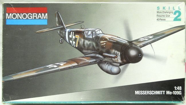 Monogram 1/48 Messerschmitt Me-109G (Bf-109G), 5225 plastic model kit